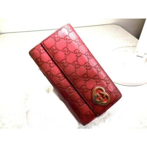Gucci Metallic Magenta Chrome Xl Embossed Guccissima Leather Wallet - Picture 7 of 11